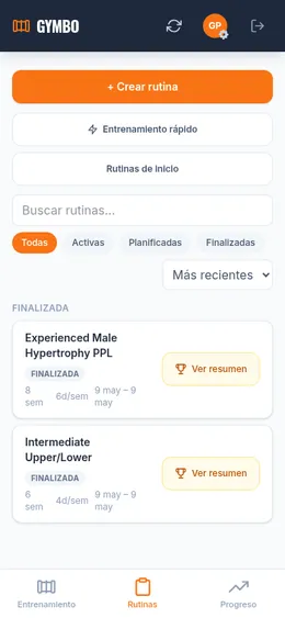 Creando una rutina