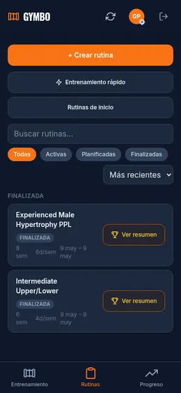 Creando una rutina