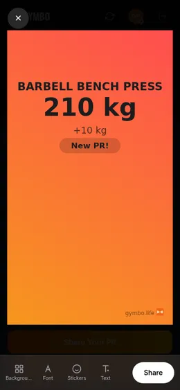 PR share card editor