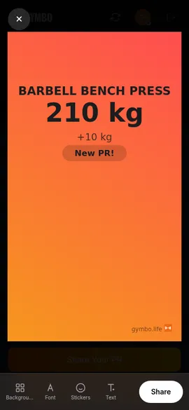 PR share card editor